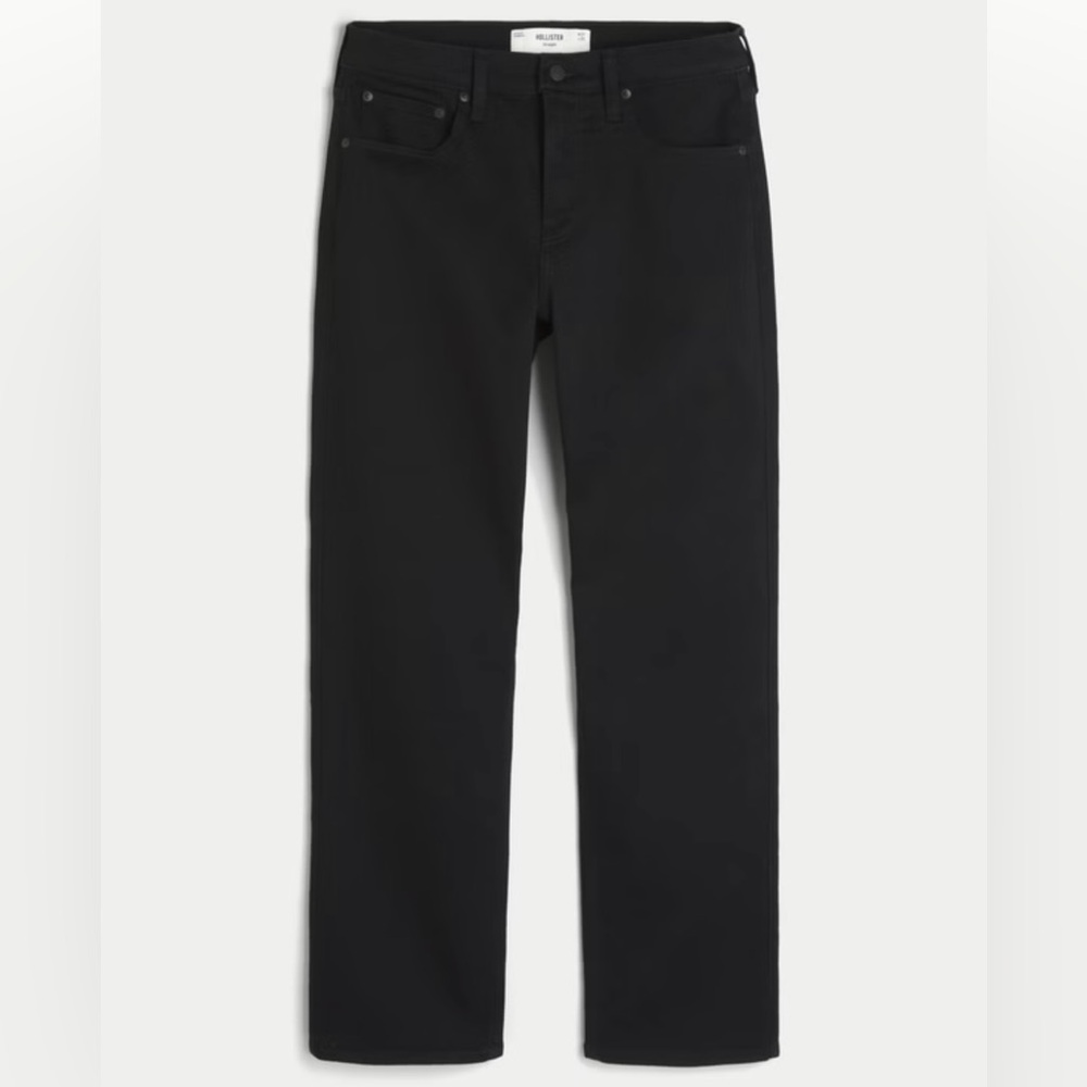 Hollister Men's Black Straight Jeans